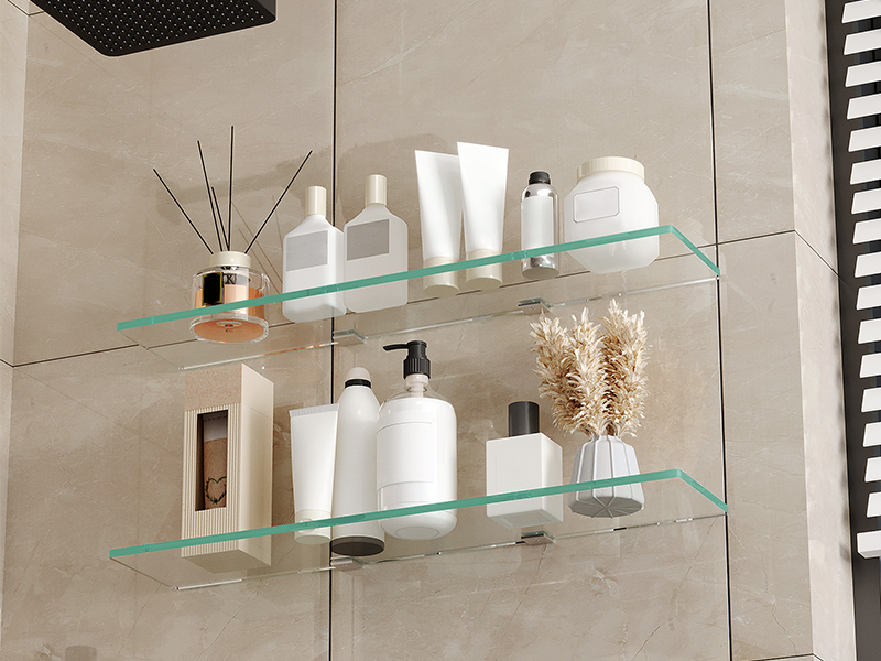 Glass Bathroom Shelves