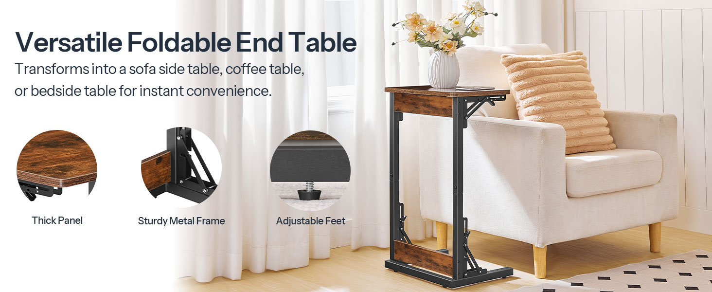 c shaped end table