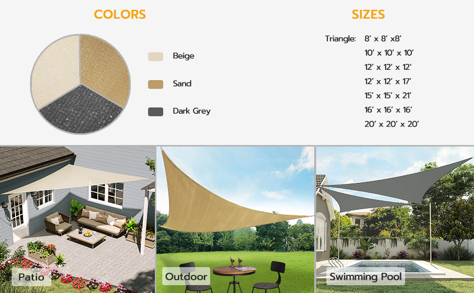 sun shade sail rectangle