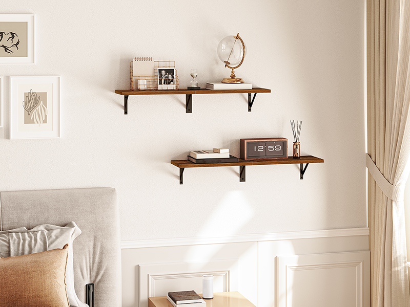 Wall Mounted Shelves Set of 2