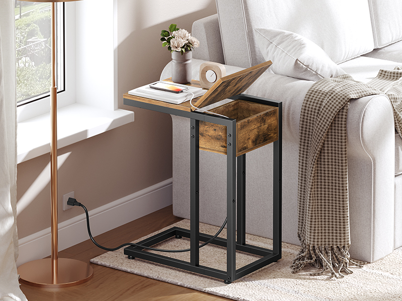 C-shaped End Table