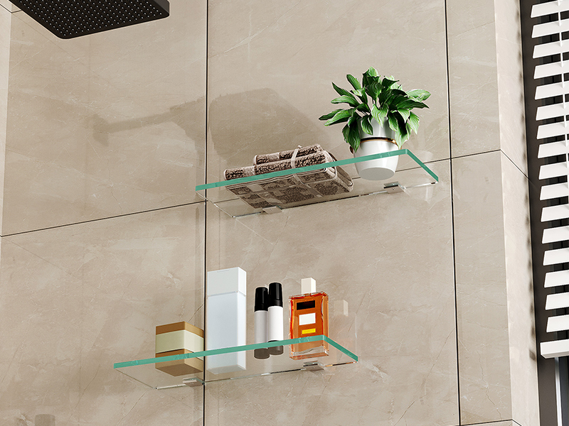 Glass Bathroom Shelves