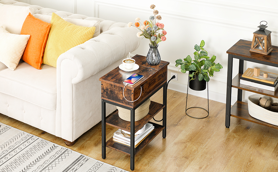 end table with power station