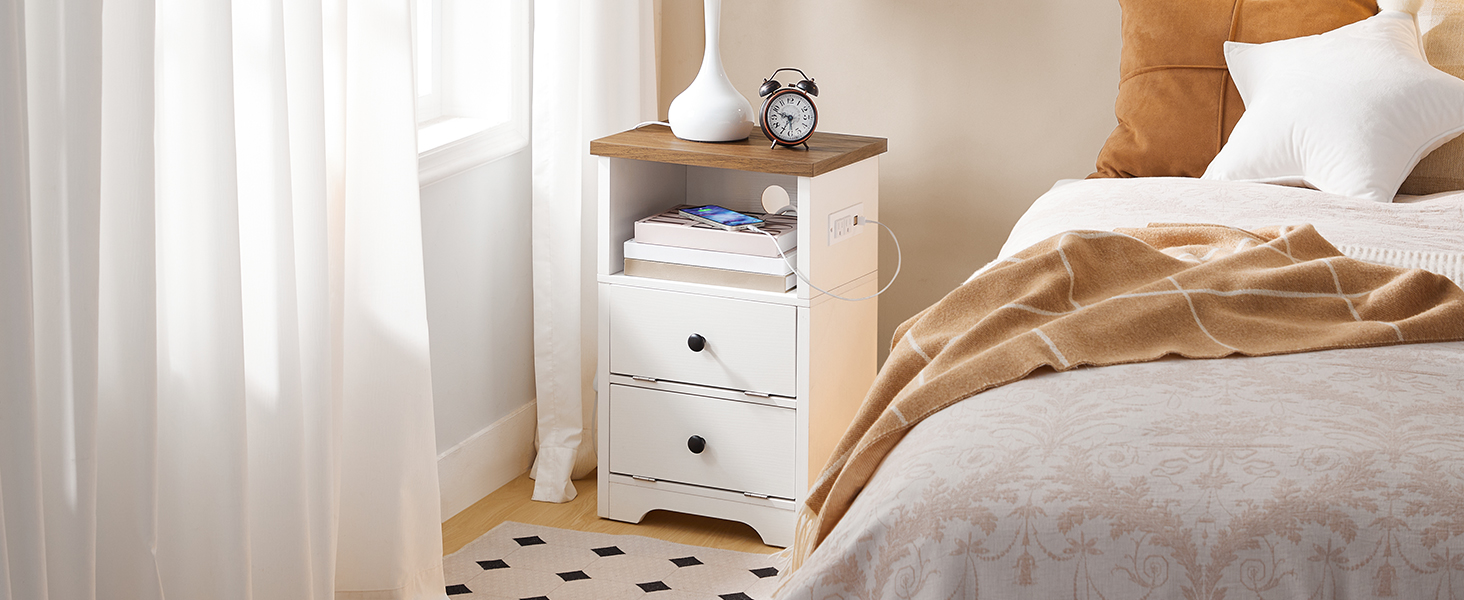 Nightstand with Charging Station