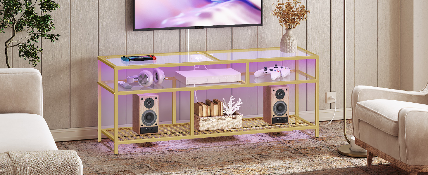 gold tv stand