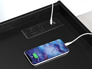 nightstand with charging station